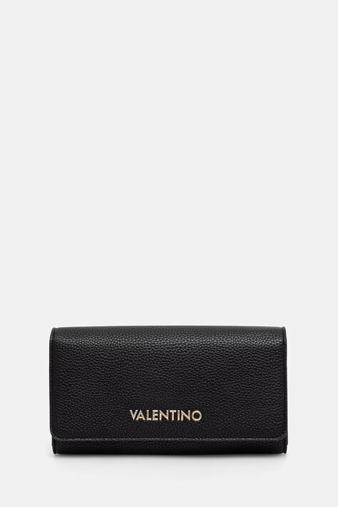 Valentino Bags portfel damski z imitacji skóry BRIXTON czarny VPS7LX113