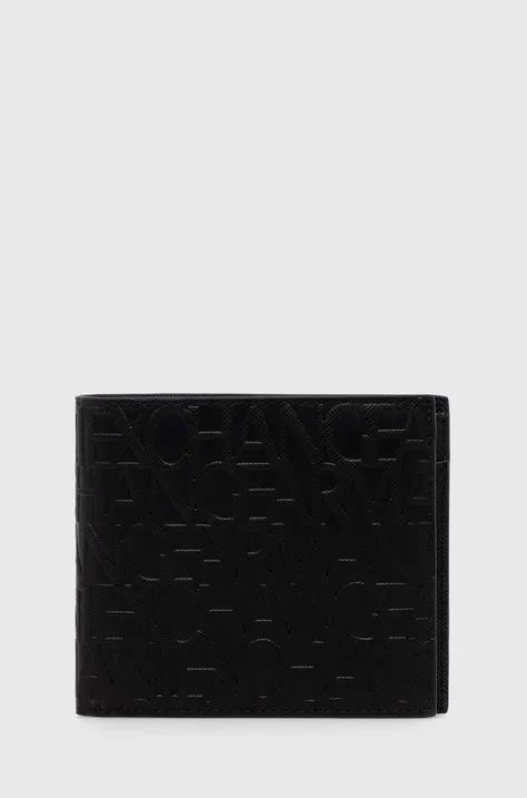 Armani Exchange portofel barbati, culoarea negru