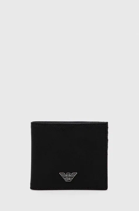 Peňaženka Emporio Armani pánsky, čierna farba