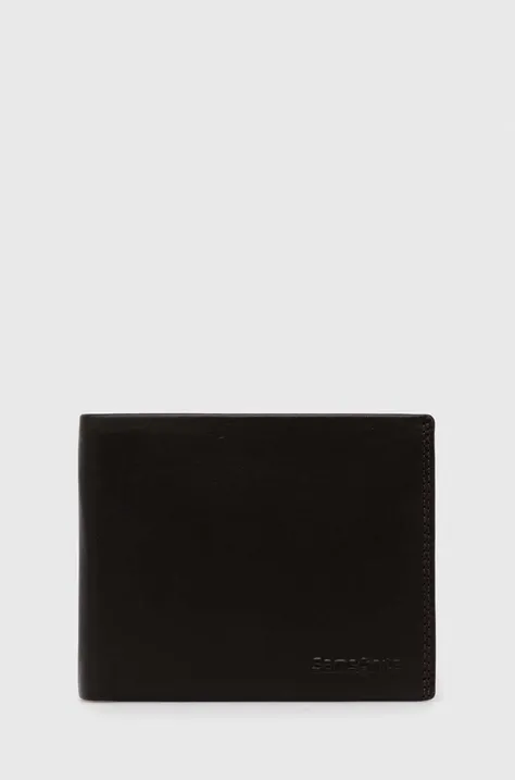 Шкіряний гаманець Samsonite чоловічий колір коричневий