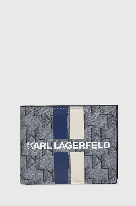 Denarnica Karl Lagerfeld moški, siva barva