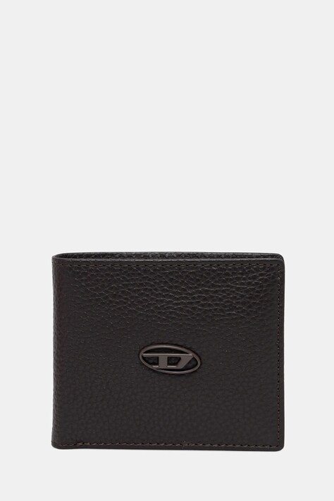 Diesel portfel skórzany BI FOLD COIN S męski kolor brązowy X08844.P0685
