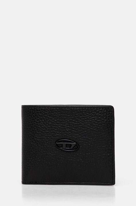 Кожен портфейл Diesel BI FOLD COIN S мъжки в черно X08844.P0685