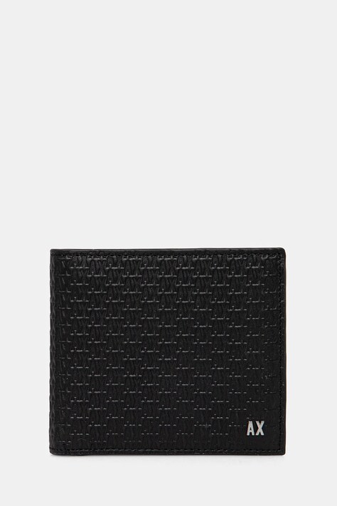 Kožená peněženka Armani Exchange černá barva, 958097 4R847