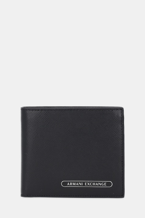 Kožená peňaženka Armani Exchange čierna farba, XM000167 AF12702
