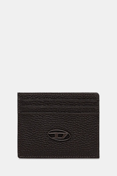 Diesel etui na karty skórzane HISSU EVO CARD CASE kolor brązowy X09018.P0685