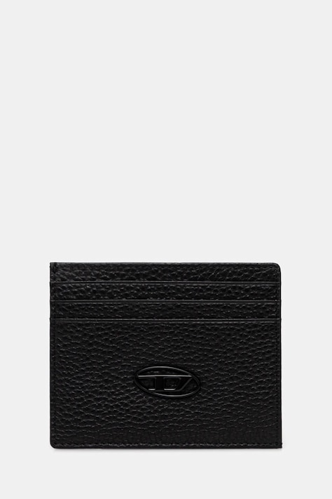 Δερμάτινη θήκη για κάρτες Diesel HISSU EVO CARD CASE χρώμα: μαύρο, X09018.P0685