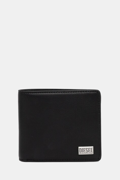 Diesel portfel skórzany BISCOTTO BISCOTTO BI FOLD COIN męski kolor czarny X10420.PR227