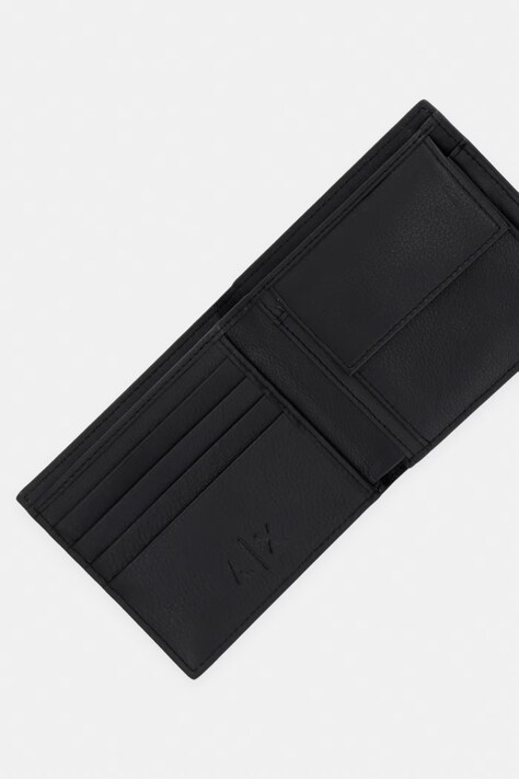 Armani Exchange гаманець чоловічий шкіряний — AA00-PFM07I, чорний — фото 3