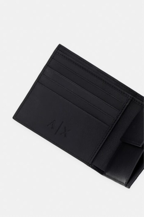 Armani Exchange гаманець чоловічий шкіряний — AA00-PFM07K, чорний — фото 3