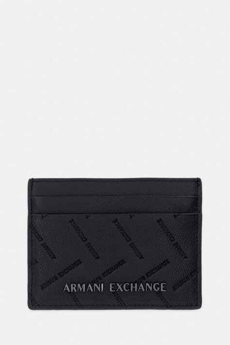 Armani Exchange etui za kartice za muškarce kožni crni XM000169 AF27287