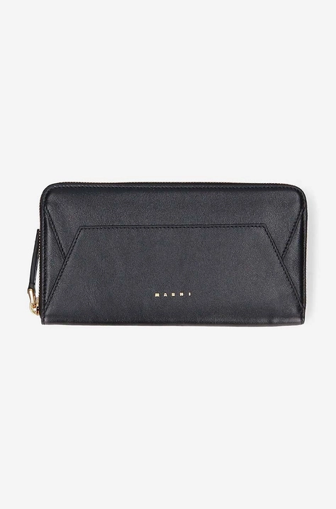 Marni leather wallet black color