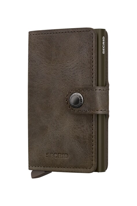 Secrid portfel RFID skórzany brązowy MV-Chocolate