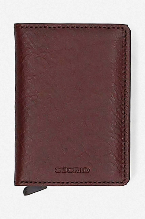 Secrid leather wallet maroon color