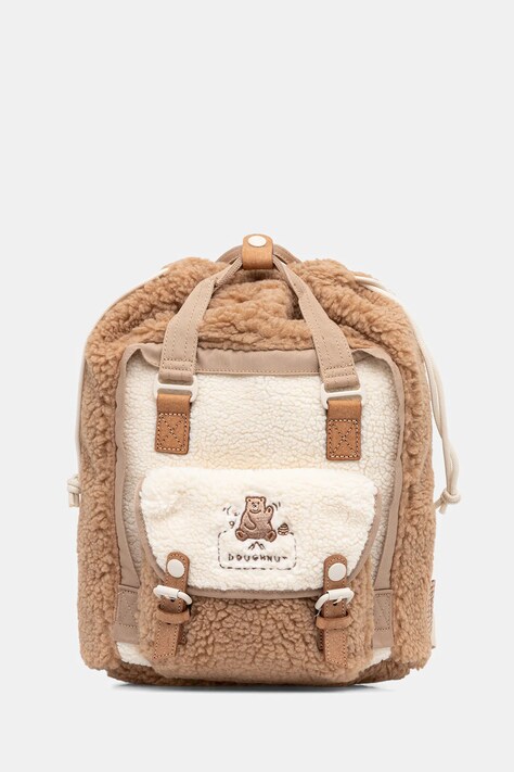 Doughnut plecak Macaroon Mini Drawstring Fairie damski kolor brązowy duży wzorzysty D124DFFB