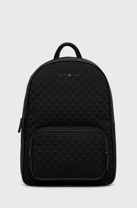 Рюкзак Emporio Armani мужской цвет чёрный большой с узором