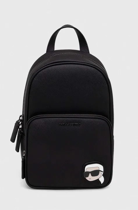 Рюкзак Karl Lagerfeld мужской цвет чёрный маленький с аппликацией