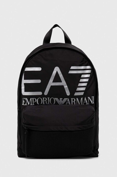 EA7 Emporio Armani rucsac culoarea negru, mare, cu imprimeu