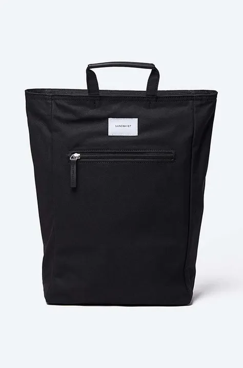 Sandqvist plecak kolor czarny duży gładki SQA725-725