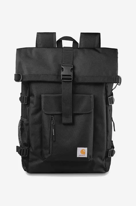Раница Carhartt WIP Philis Backpack I031575 BLACK в черно голям размер с изчистен дизайн