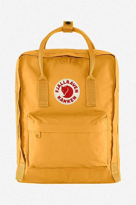 Fjallraven hátizsák Kanken sárga, nagy, nyomott mintás