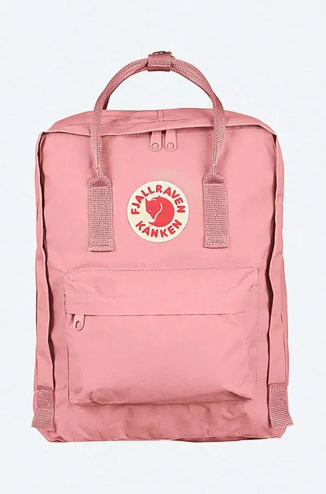 Fjallraven plecak Kanken kolor różowy duży z aplikacją F23510.312-312