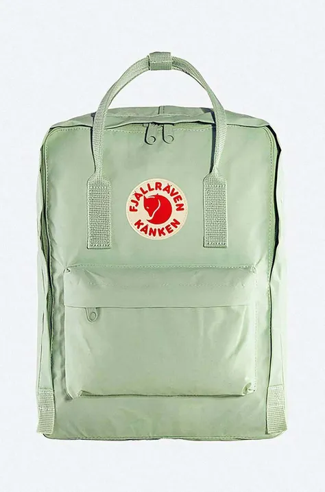 Fjallraven plecak Kanken kolor zielony duży z aplikacją F23510.600-600
