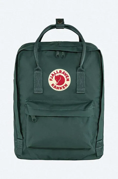 Fjallraven plecak Kanken kolor zielony duży z aplikacją F23510.667-667