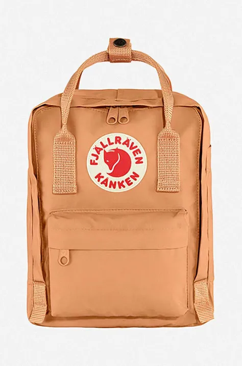 Ruksak Fjallraven Kanken Mini F23561.241-241, oranžová farba, malý, s nášivkou