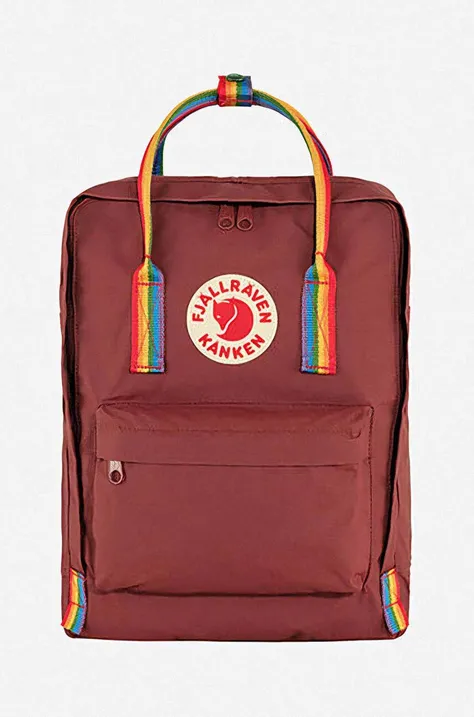 Fjallraven plecak Kanken Rainbow kolor czerwony duży z aplikacją F23620.326.907-326