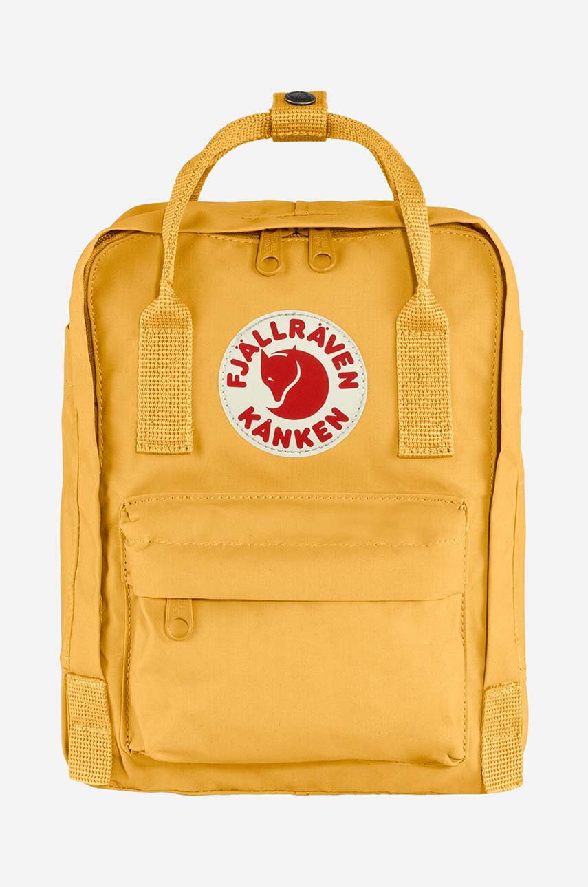 Ruksak Fjallraven Kanken Mini boja: žuta, mali, s aplikacijom, F23561.160-160