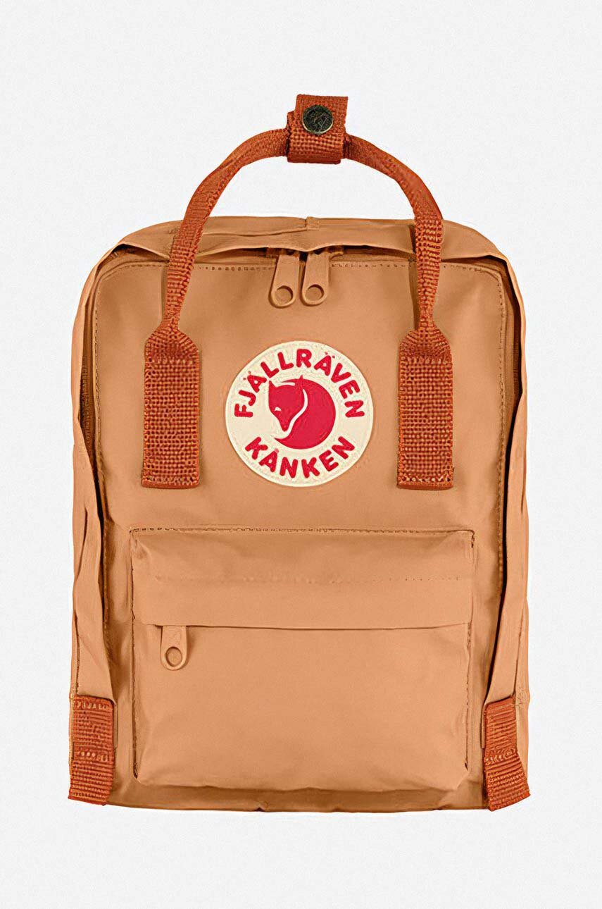 Раница Fjallraven Kanken Mini в оранжево голям размер с изчистен дизайн