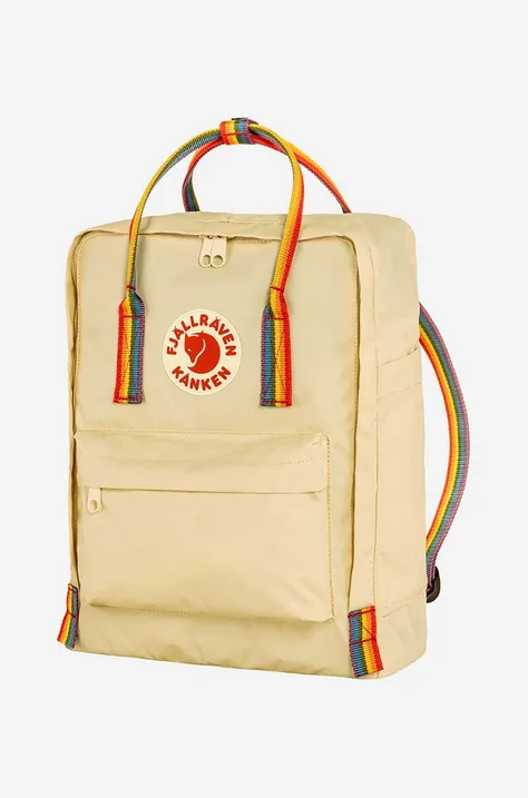 Fjallraven backpack Rainbow Kanken beige color