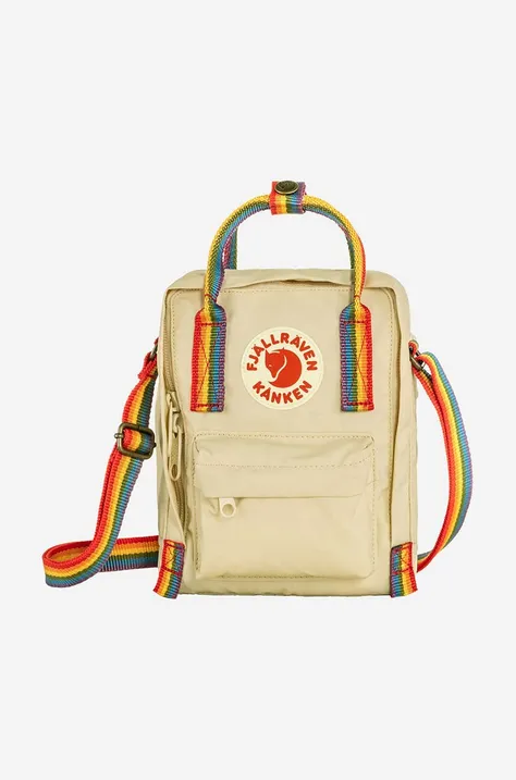 Чанта през рамо Fjallraven Kanken Rainbow Sling в бежово