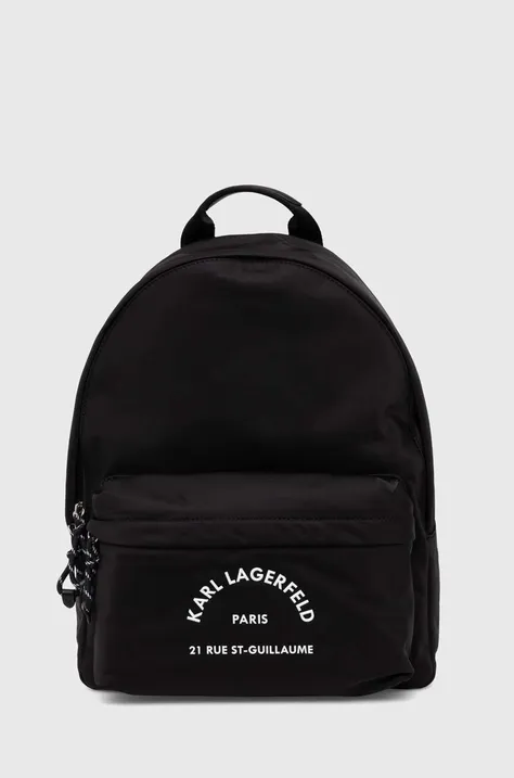 Karl Lagerfeld plecak kolor czarny duży z nadrukiem 245W3067