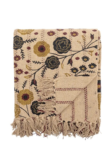 Bloomingville narzuta z dodatkiem bawełny Eydis 160 x 130 cm kolor multicolor
