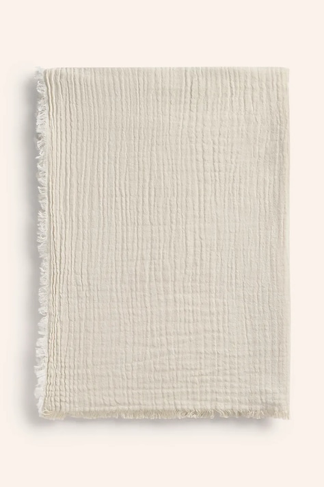 Bavlnený prehoz Calma House Layer 120 x 180 cm béžová farba