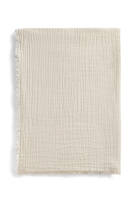 Calma House cuvertură de pat din bumbac Layer 120 x 180 cm culoarea bej