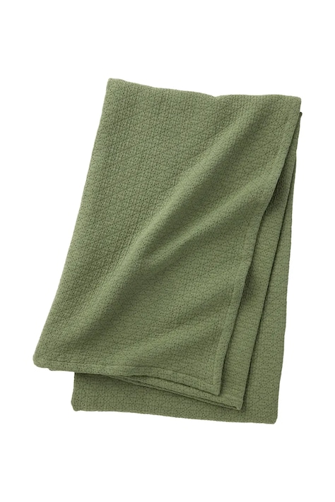 Olivier Desforges cuvertură de pat din bumbac CANISSE Palme 130 x 170 cm culoarea verde, 1067488