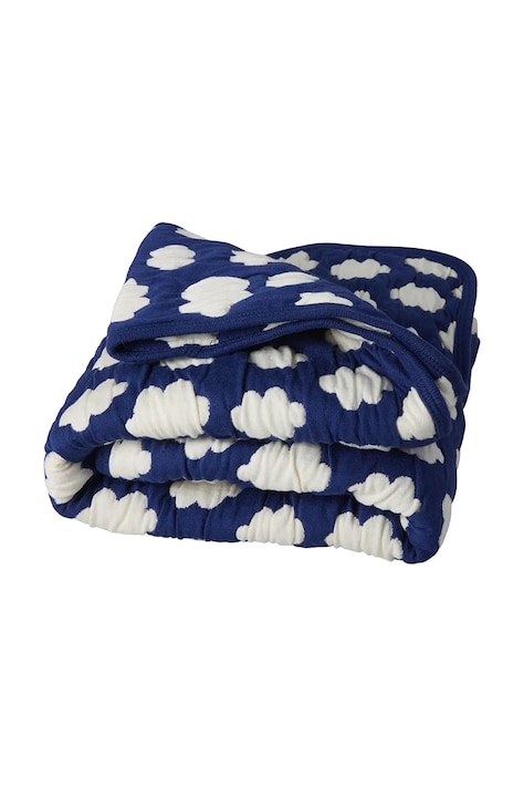 Bavlnená deka Rice 2 x 75 x 95 cm tmavomodrá farba, BLCOT.SCLO