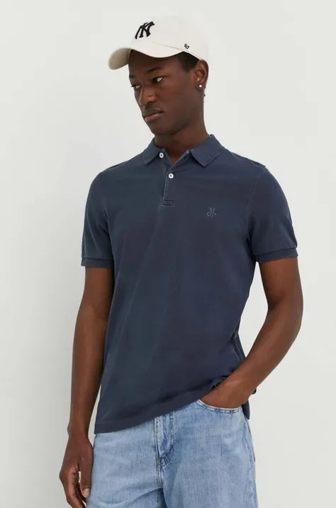 Polo tričko Marc O'Polo pánsky, tmavomodrá farba, jednofarebný, B21249653190