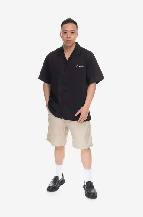 Carhartt WIP cămașă Delray culoarea negru I031465-BLACK/WAX