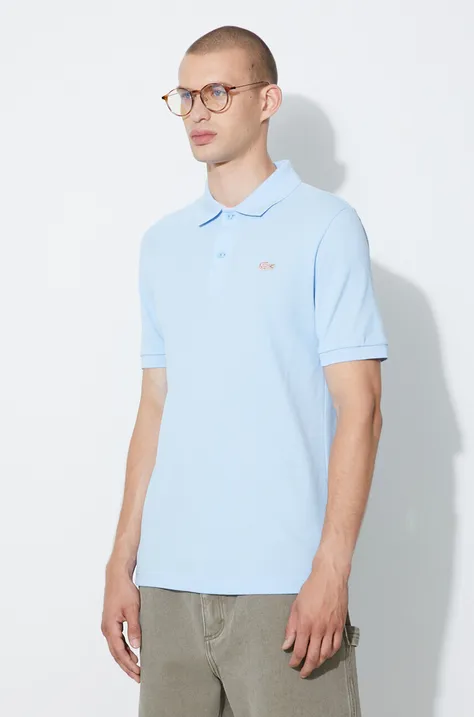 Polo majica Lacoste za muškarce, glatki model, 361112-paleblue