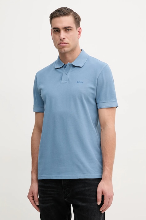 Bavlnené polo tričko BOSS Orange jednofarebné, 50507813