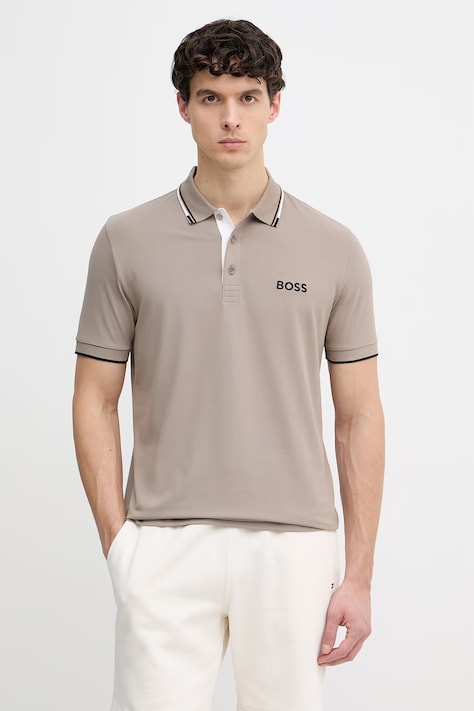 BOSS Green polo męskie Paddy Pro beżowe 50469102