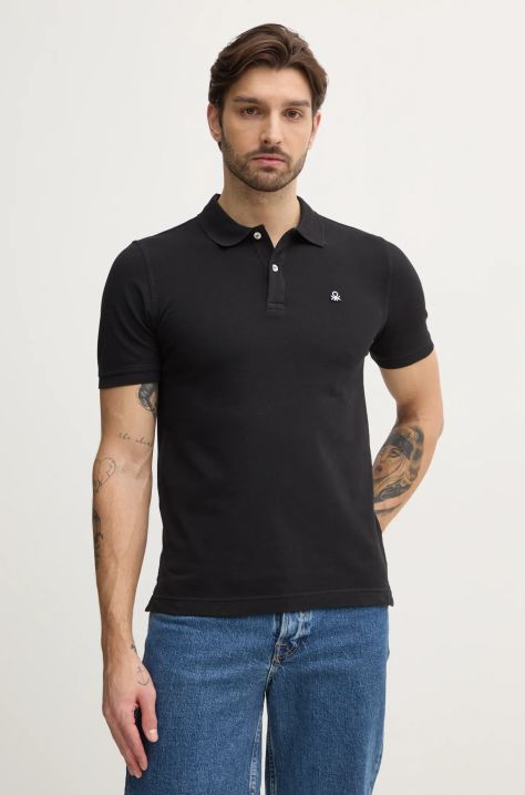 United Colors of Benetton polo uomo colore nero 3WG9U301Z