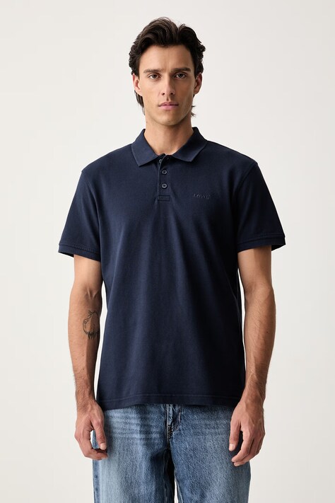 Levi's pletena polo majica za muškarce od pamuka HM POLO COSTCO mornarsko plava 005RV