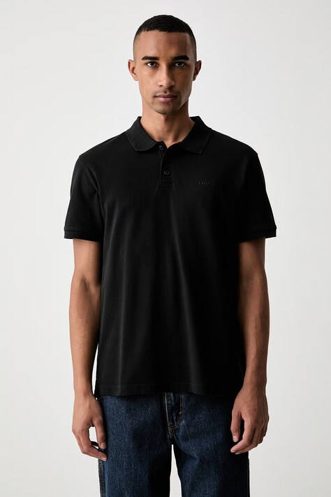 Levi's polo tricotat pentru bărbați din bumbac HM POLO COSTCO negru 005RV
