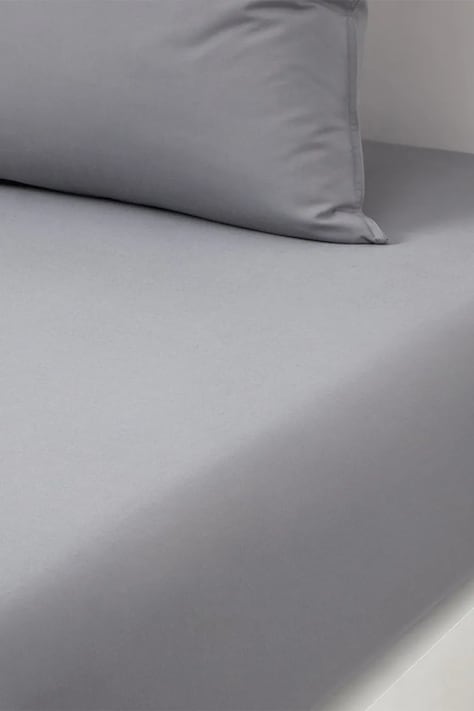 BOSS prześcieradło z gumką bawełniane BEBOSS Storm 90 x 200 cm kolor szary