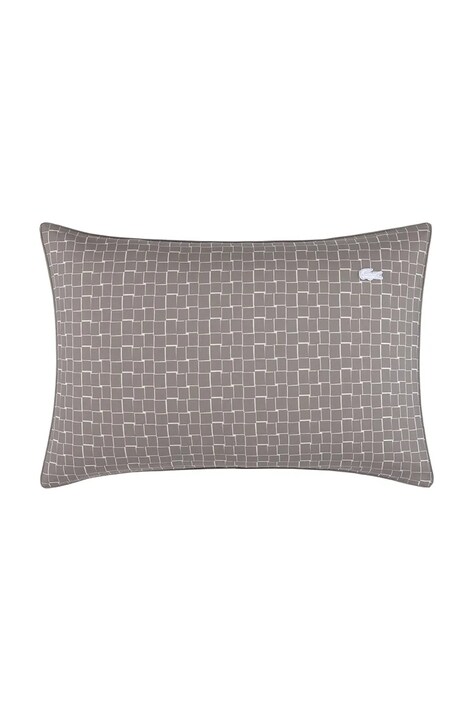 Lacoste poszewka na poduszkę bawełniana L BLOCK Greige 50 x 75 cm kolor szary